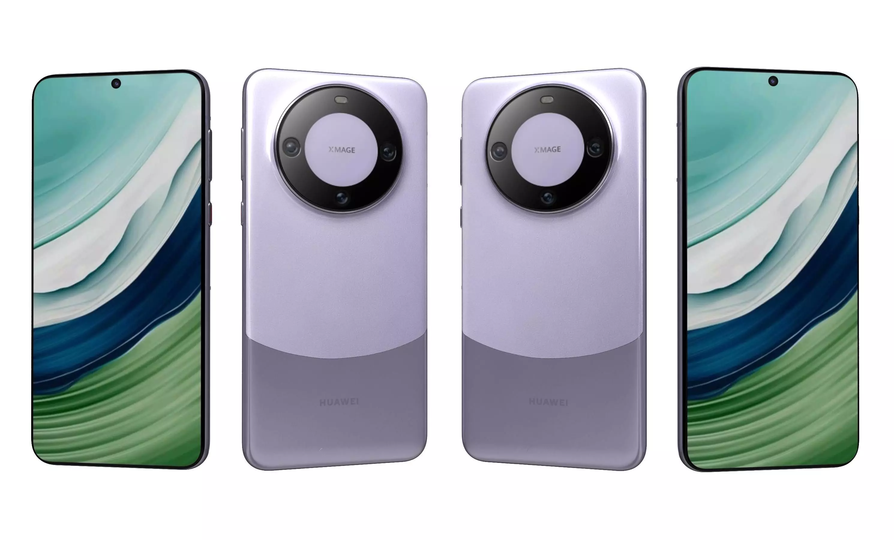 Huawei Mate 60 Purple High Poly 3D model_2