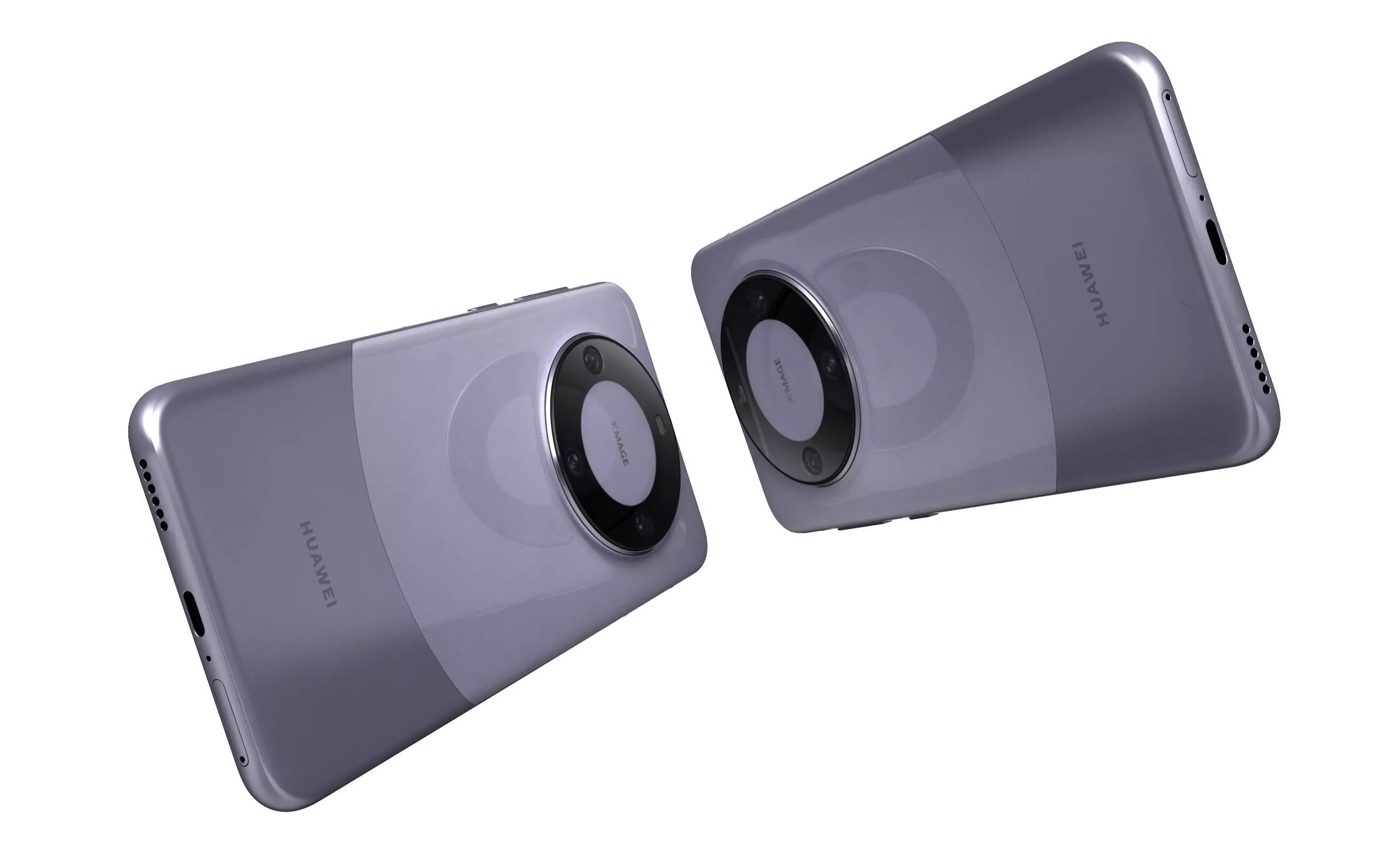 Huawei Mate 60 Purple High Poly 3D model_1