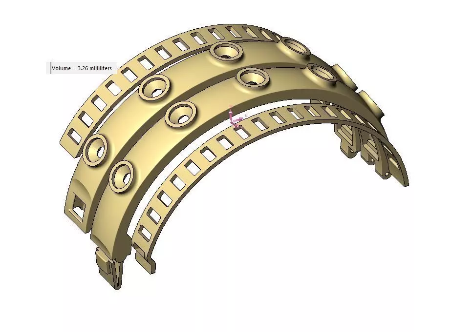 Bezel set diamond rounded flexture clasp bracelet with covers 3D print model_14