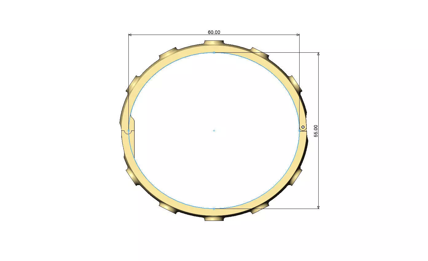 Bezel set diamond rounded flexture clasp bracelet with covers 3D print model_9