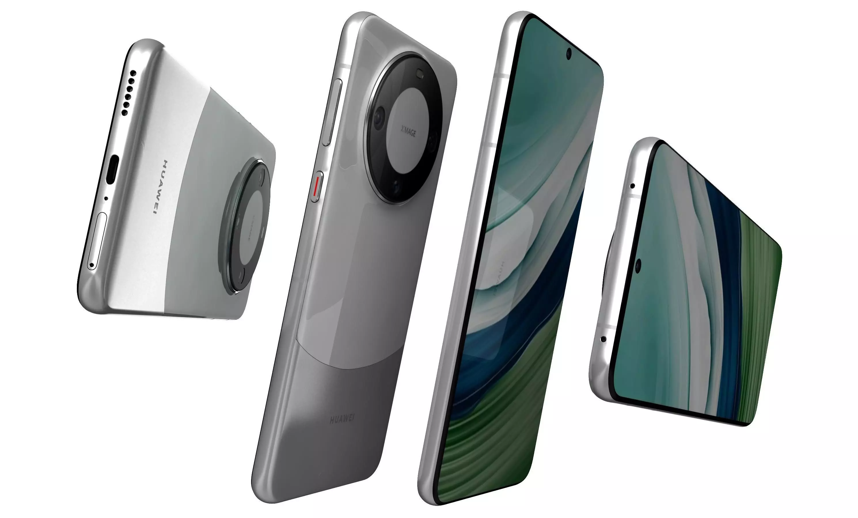 Huawei Mate 60 White High Poly 3D model_4