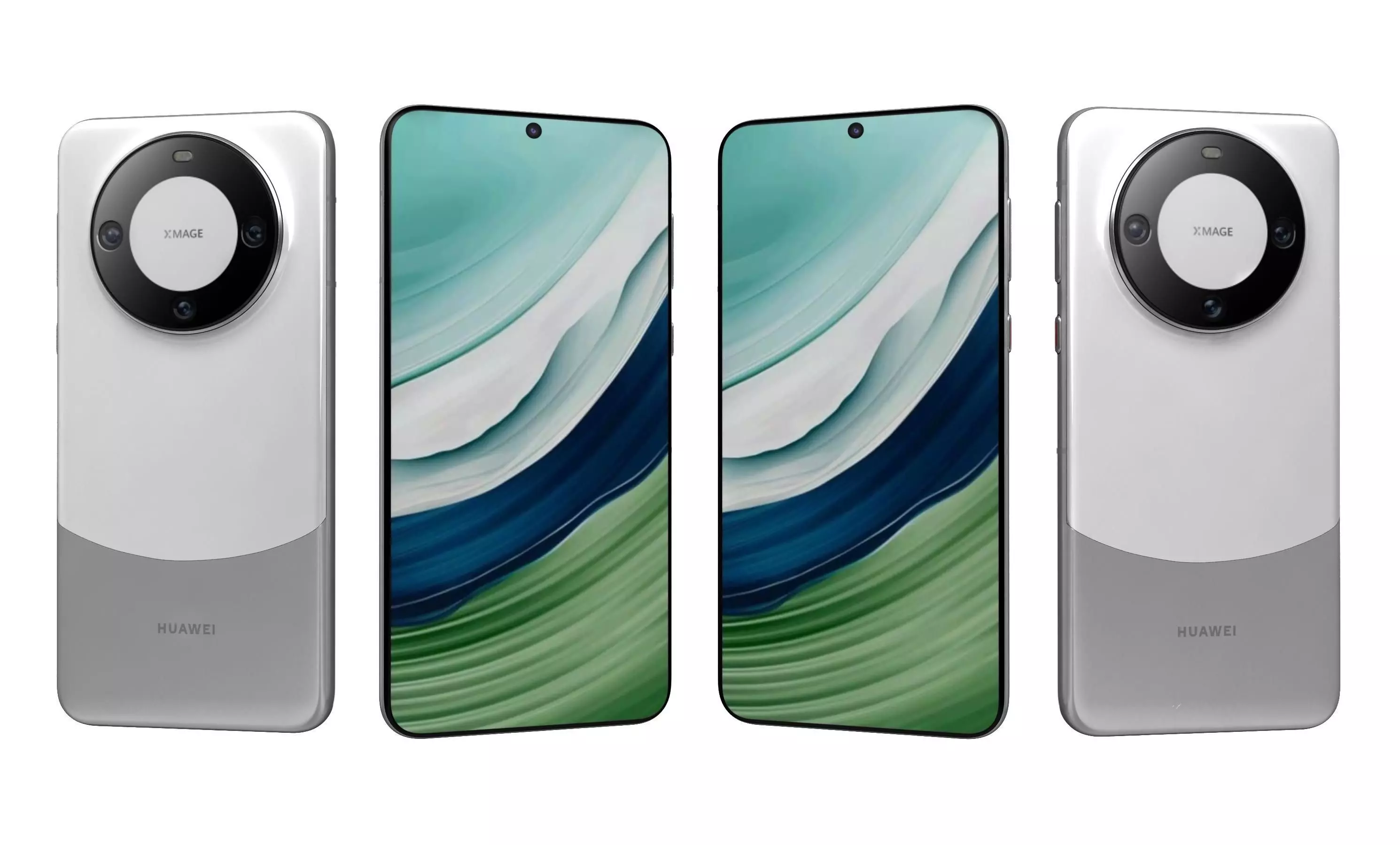 Huawei Mate 60 White High Poly 3D model_26