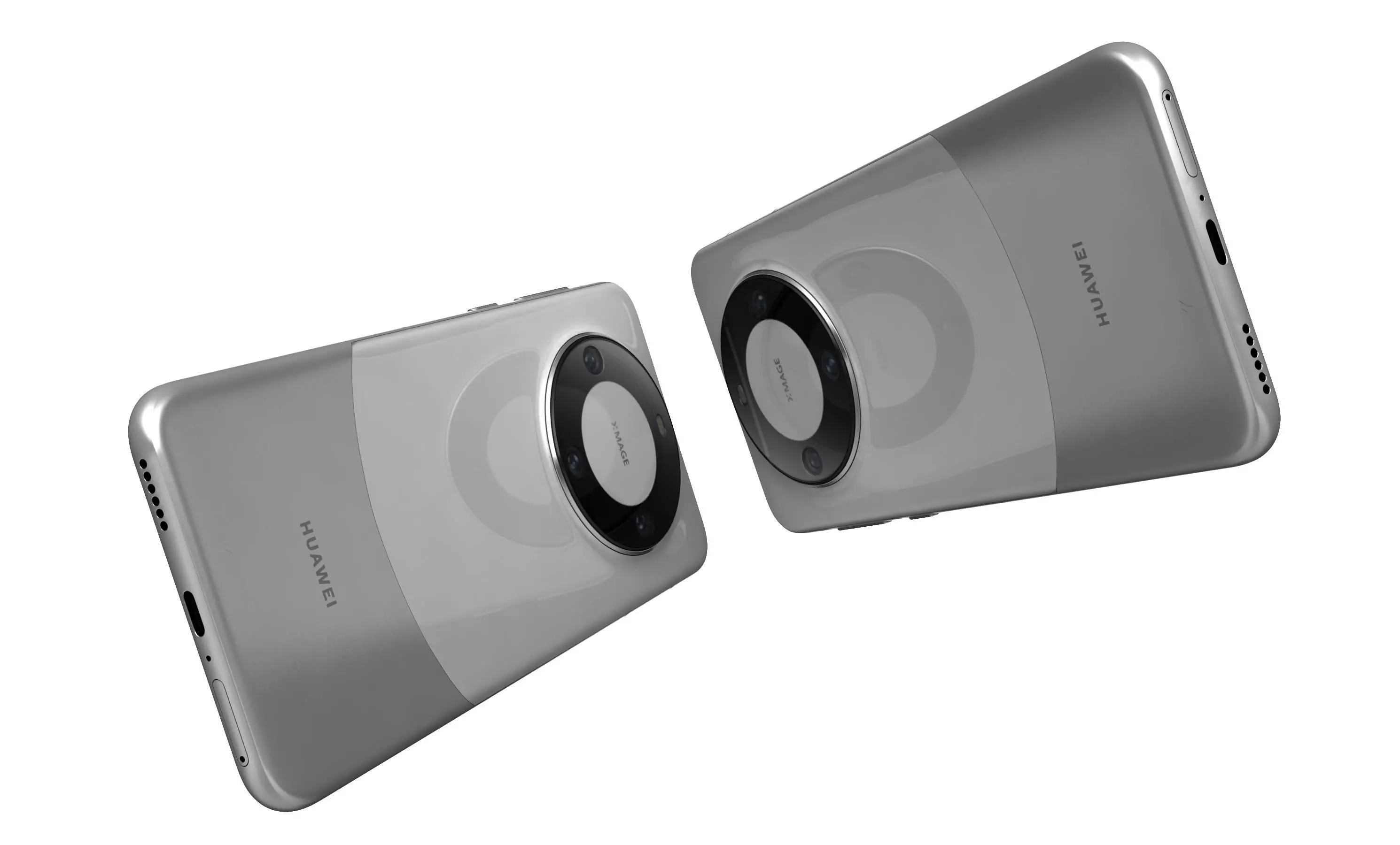 Huawei Mate 60 White High Poly 3D model_3