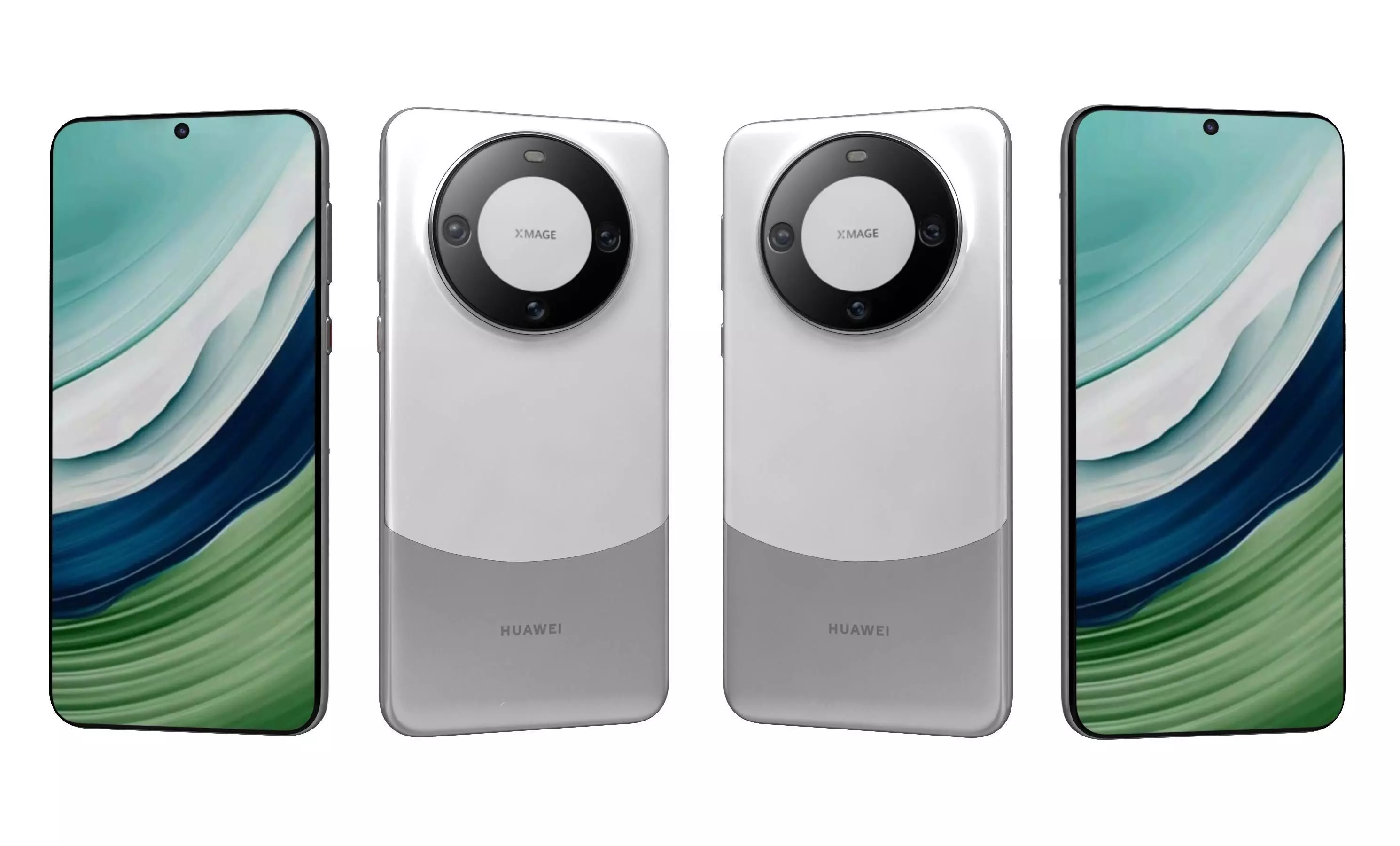 Huawei Mate 60 White High Poly 3D model_24