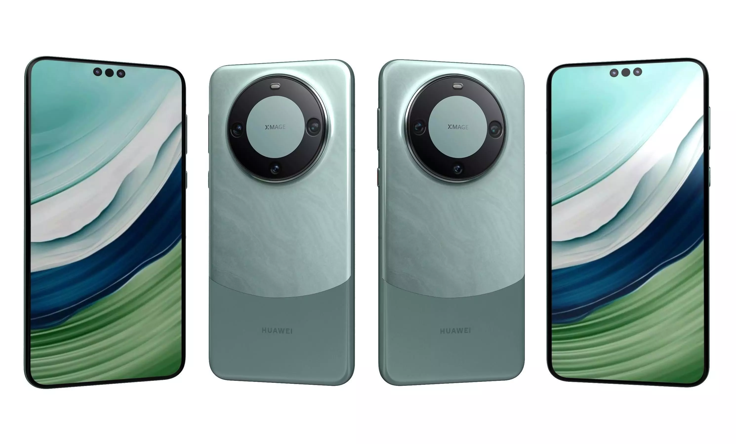 Huawei Mate 60 Pro Green High Poly 3D model_21