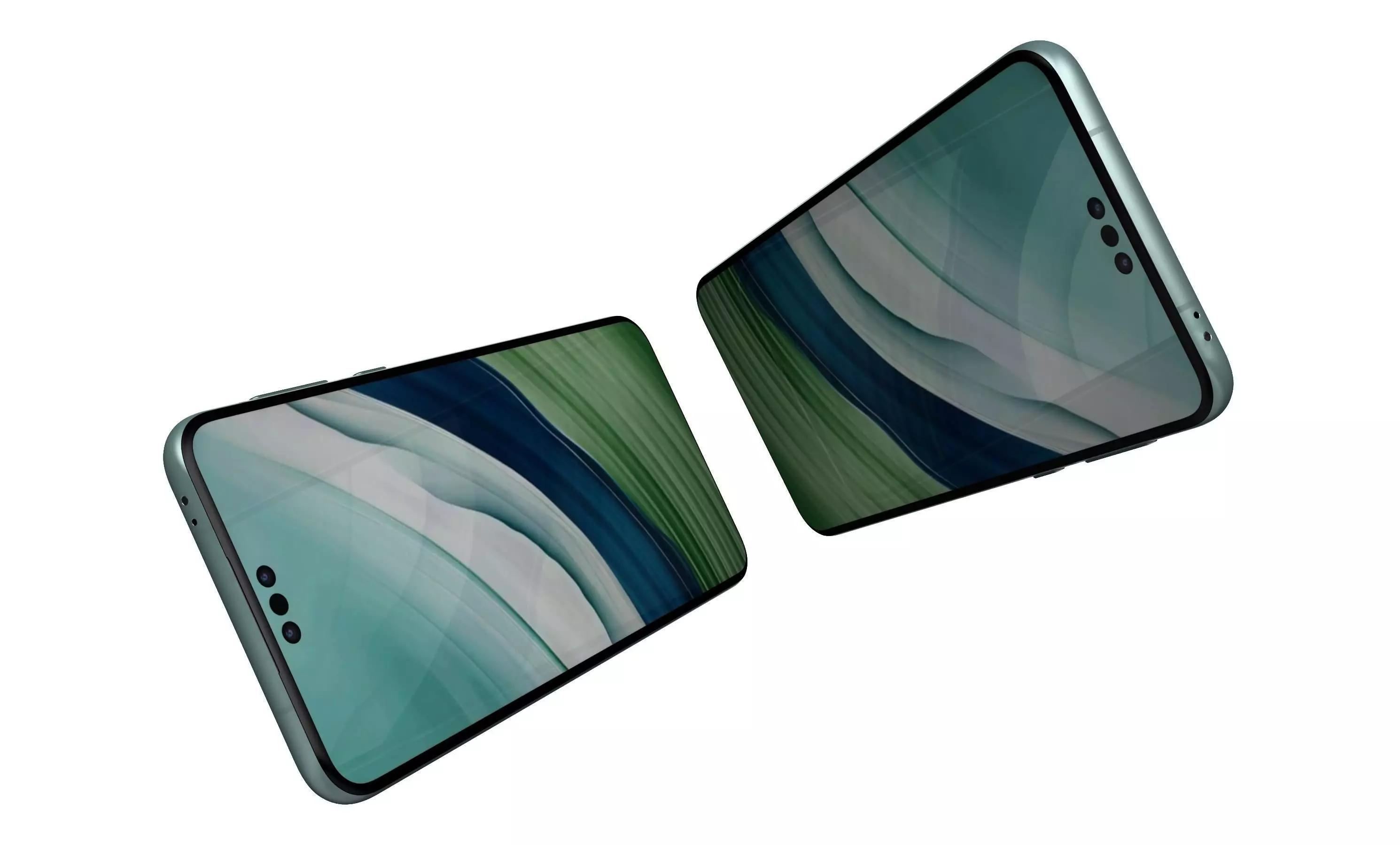 Huawei Mate 60 Pro Green High Poly 3D model_3