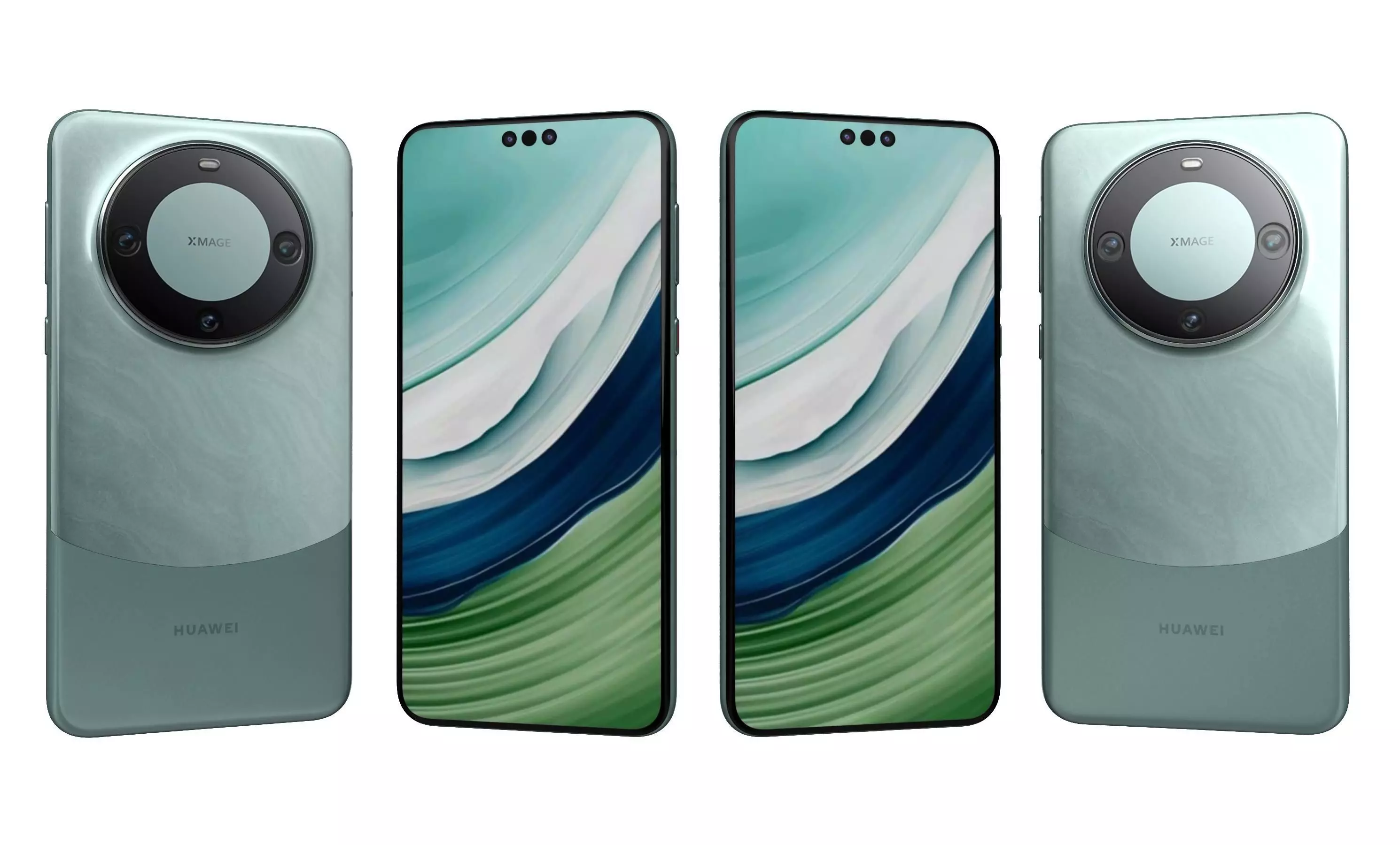 Huawei Mate 60 Pro Green High Poly 3D model_0