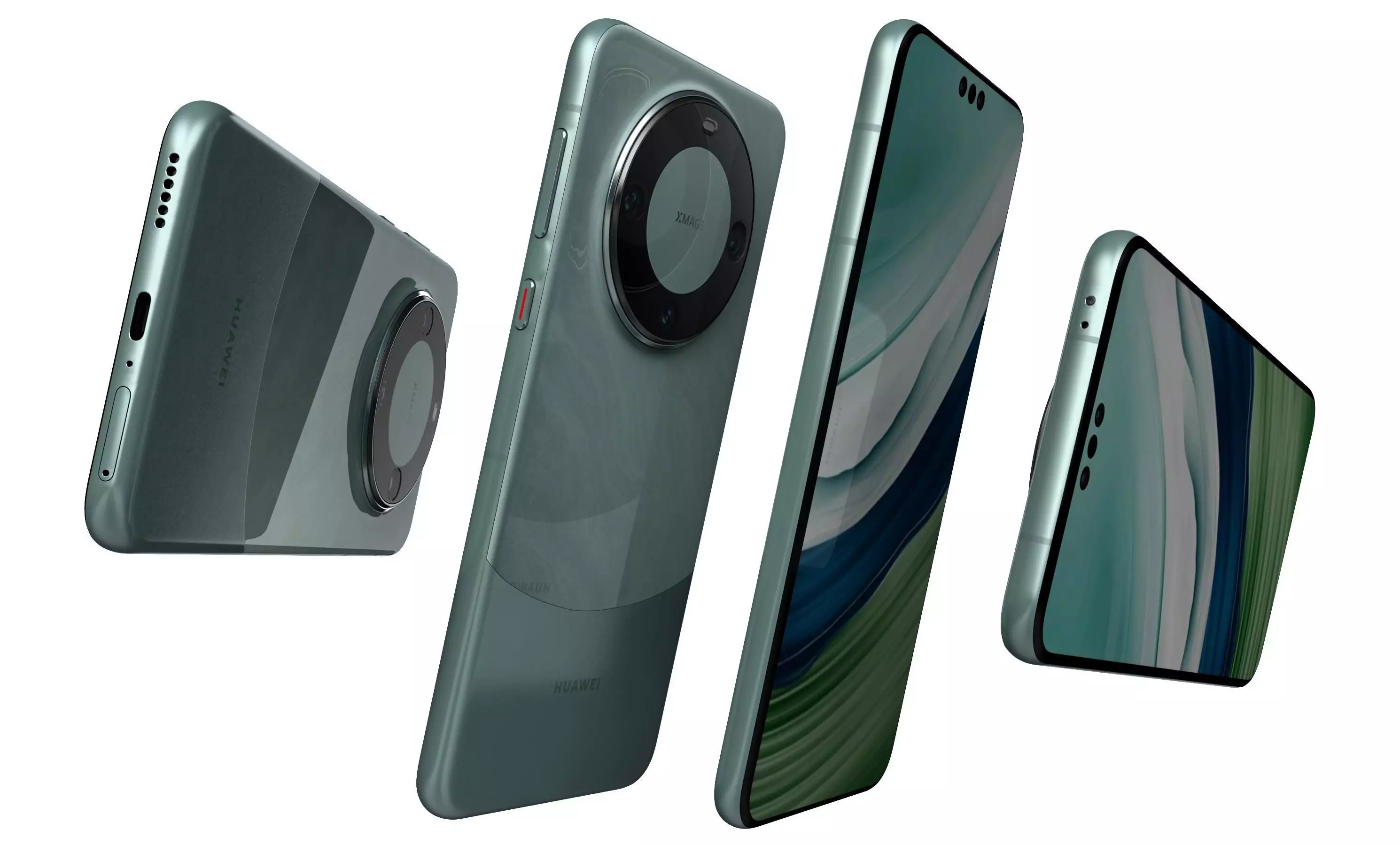 Huawei Mate 60 Pro Green High Poly 3D model_5