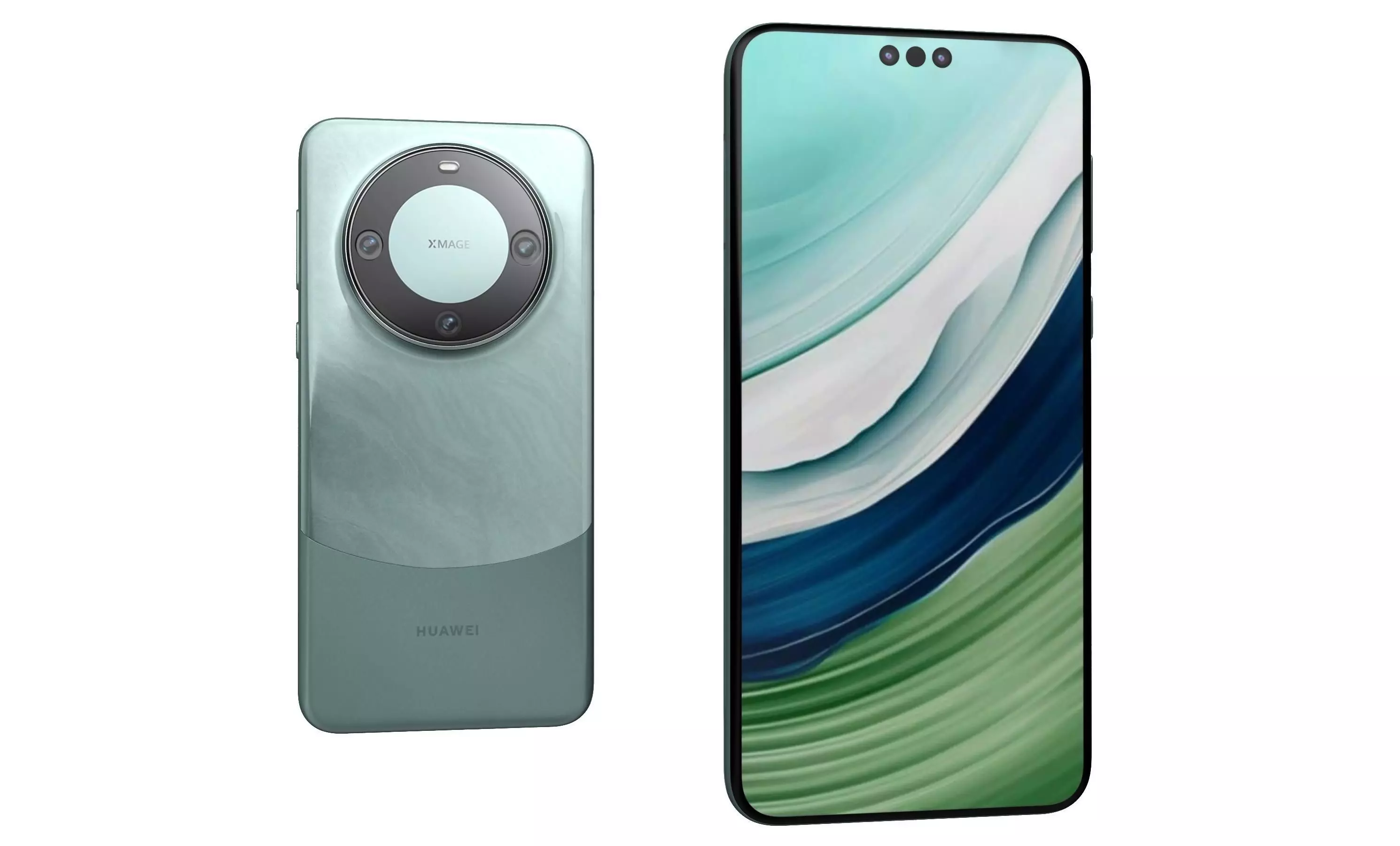 Huawei Mate 60 Pro Green High Poly 3D model_29