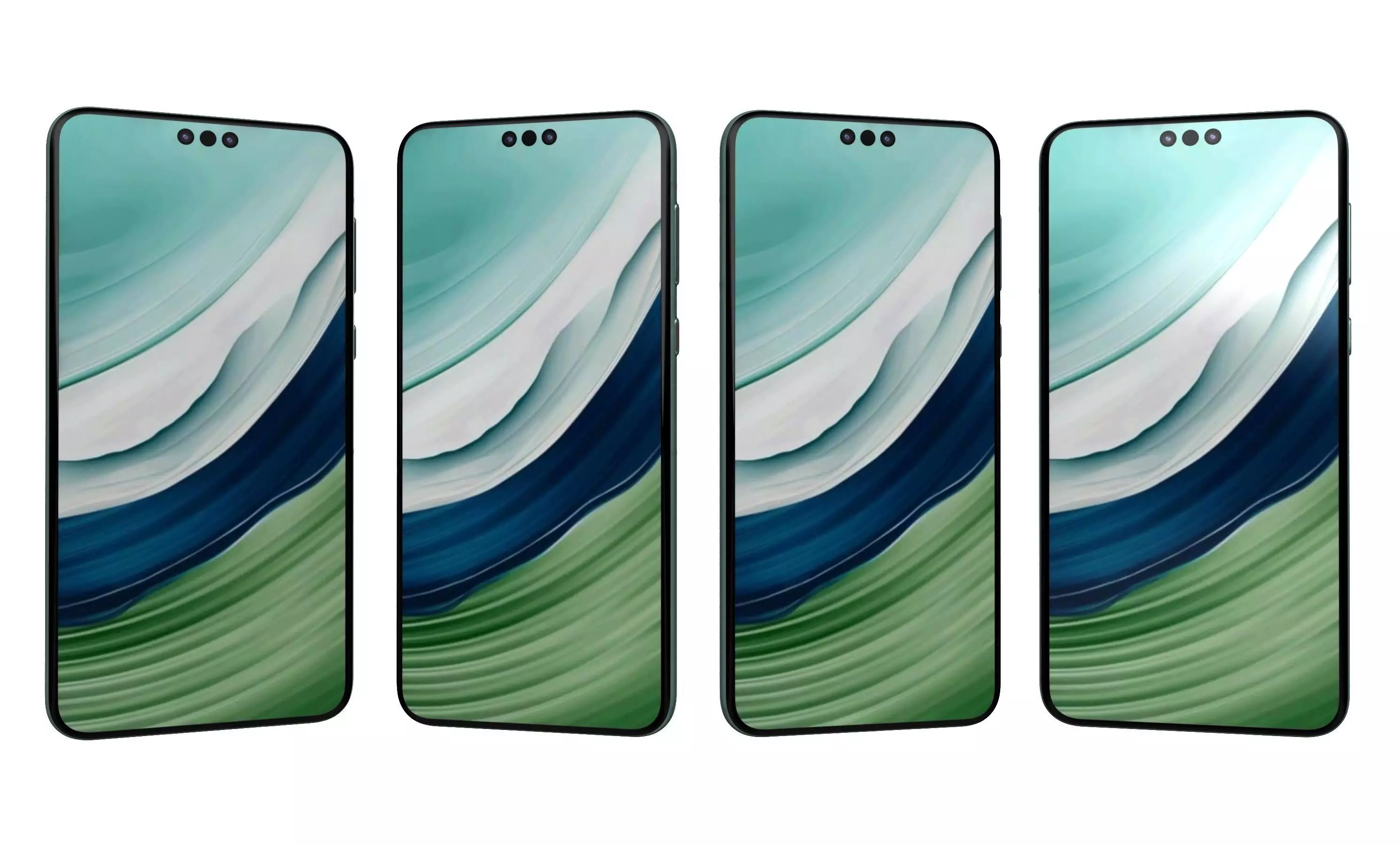Huawei Mate 60 Pro Green High Poly 3D model_10