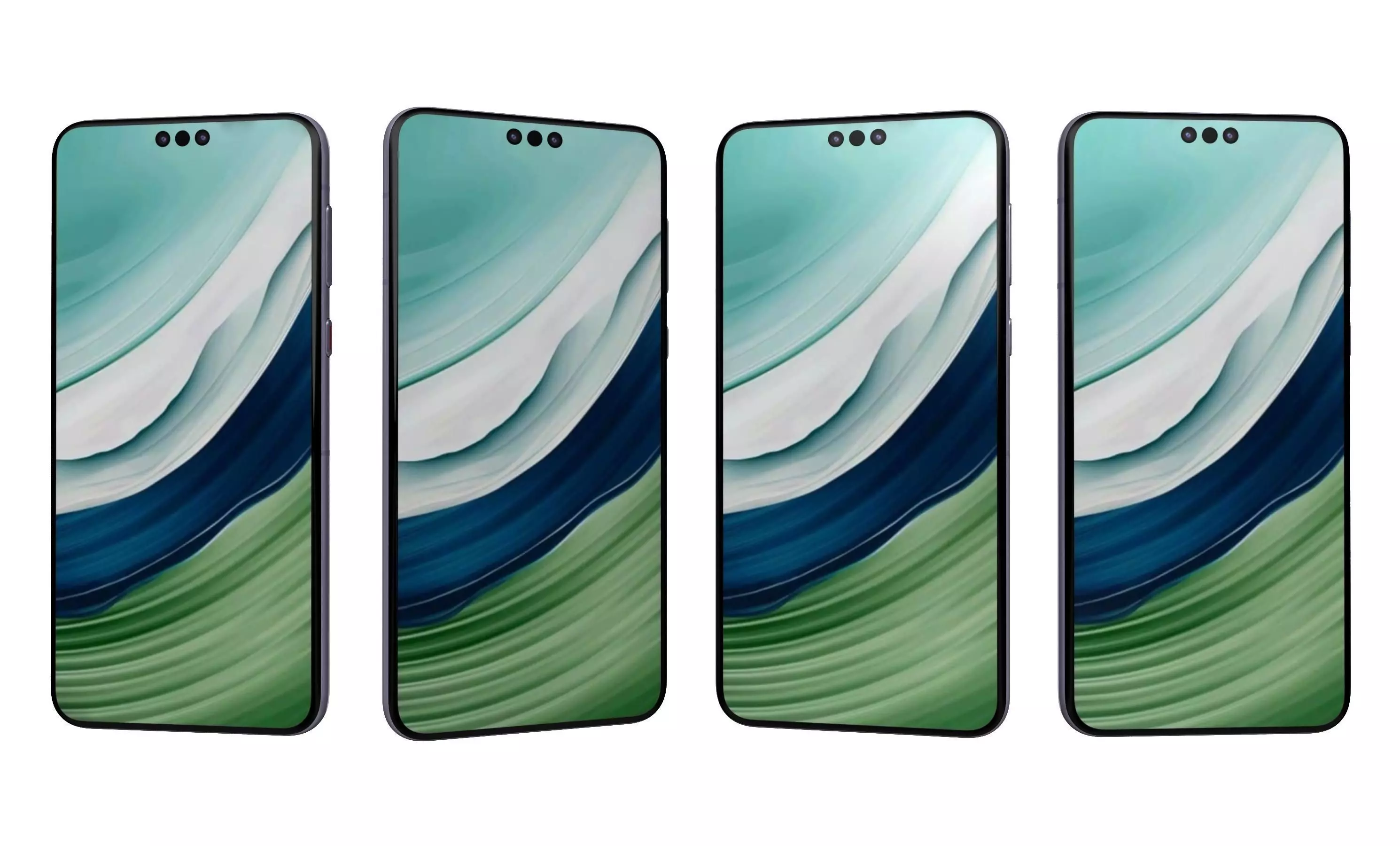 Huawei Mate 60 Pro Purple High Poly 3D model_28