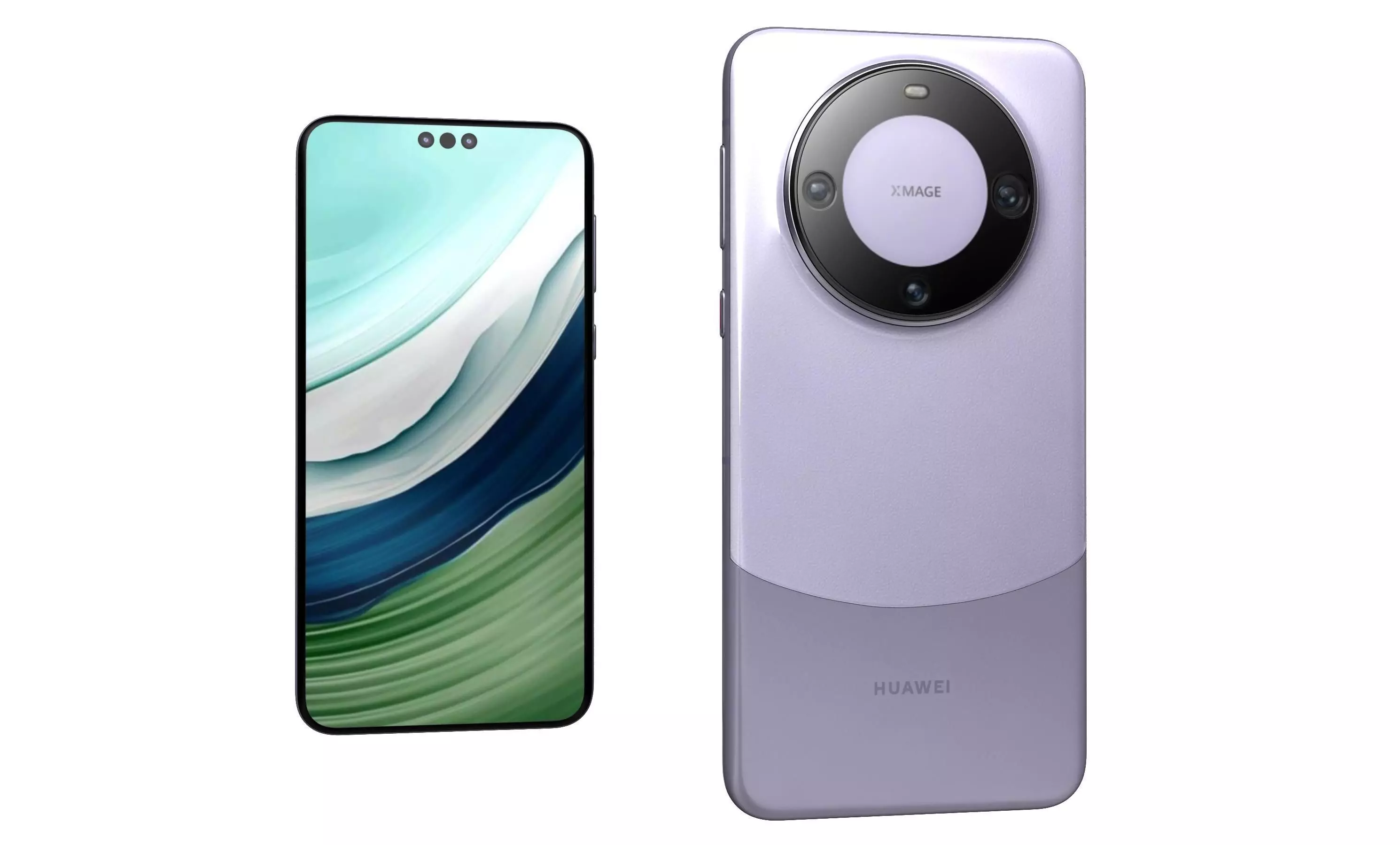 Huawei Mate 60 Pro Purple High Poly 3D model_1