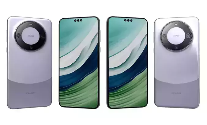 Huawei Mate 60 Pro Purple High Poly 3D model Huawei Mate 60 Pro Purple High Poly 3D model