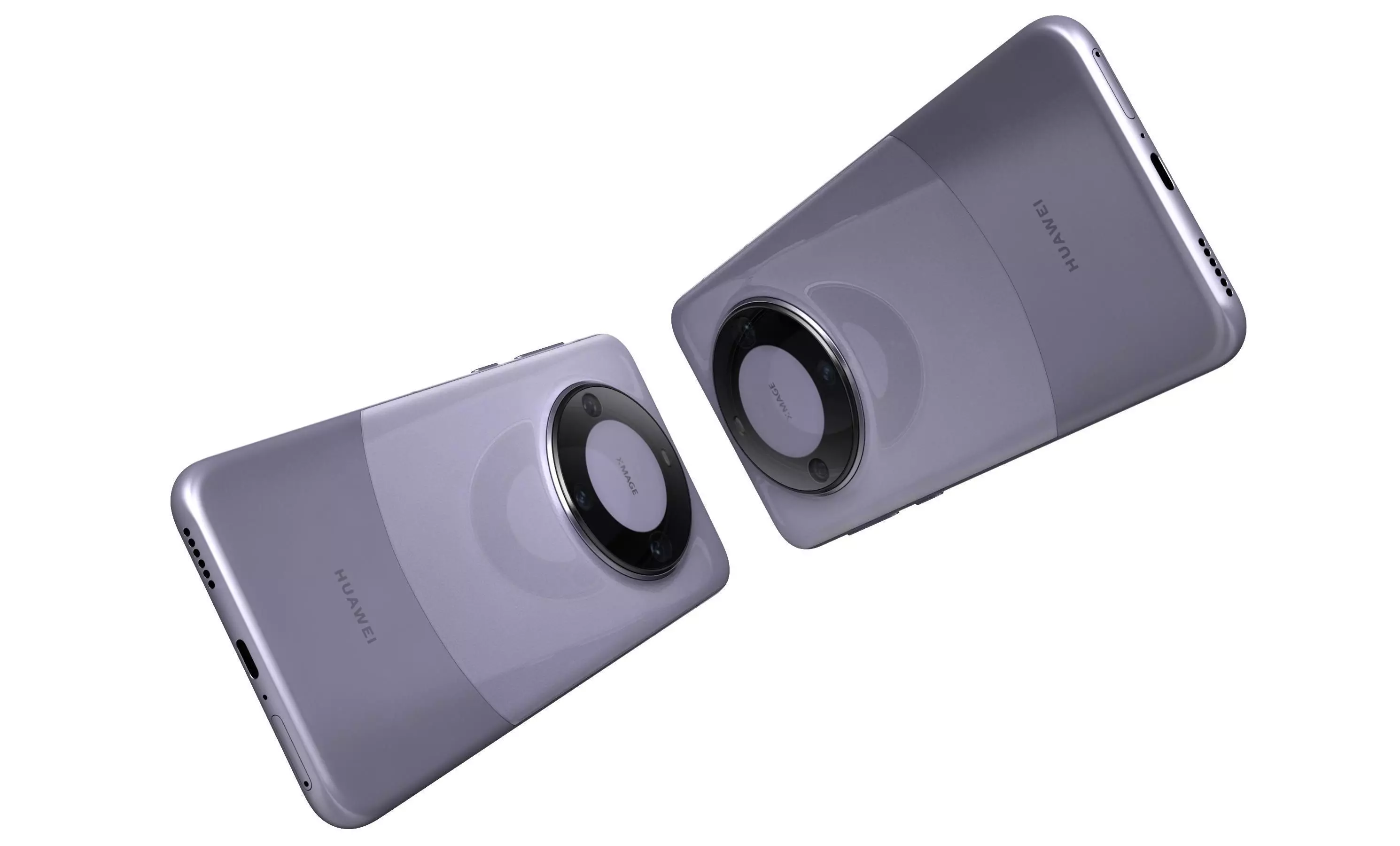 Huawei Mate 60 Pro Purple High Poly 3D model_4