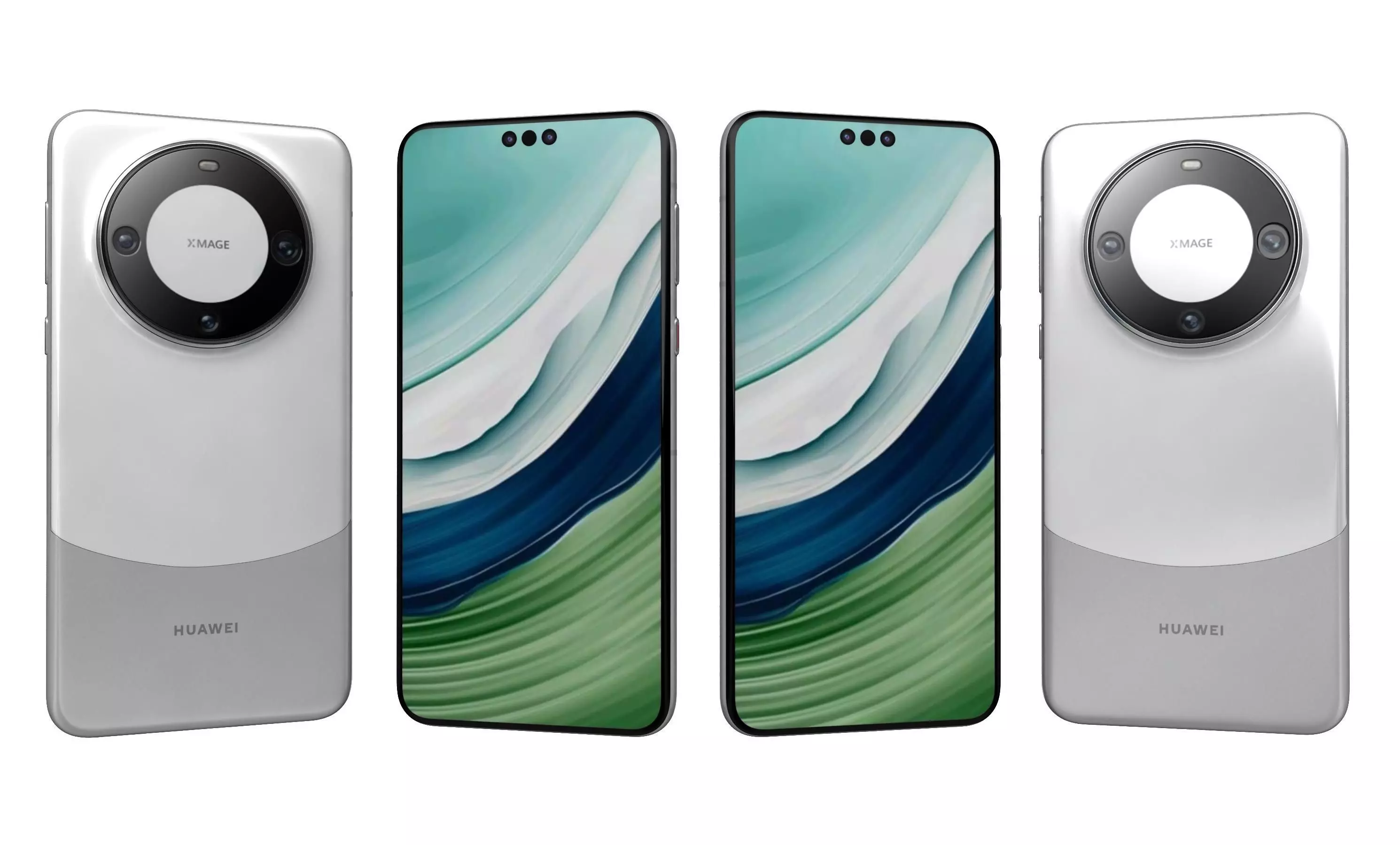 Huawei Mate 60 Pro White High Poly 3D model_0