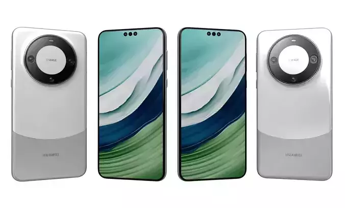 Huawei Mate 60 Pro White High Poly 3D model Huawei Mate 60 Pro White High Poly 3D model