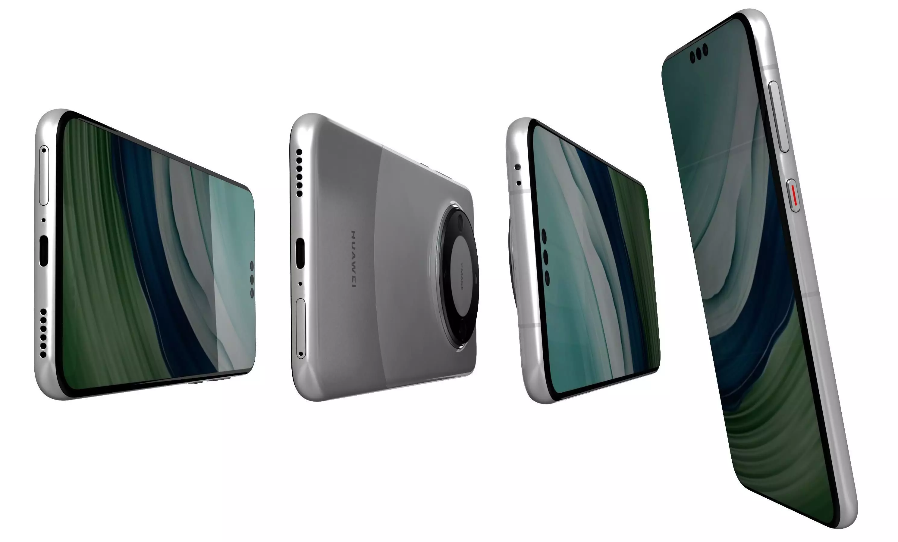 Huawei Mate 60 Pro White High Poly 3D model_7