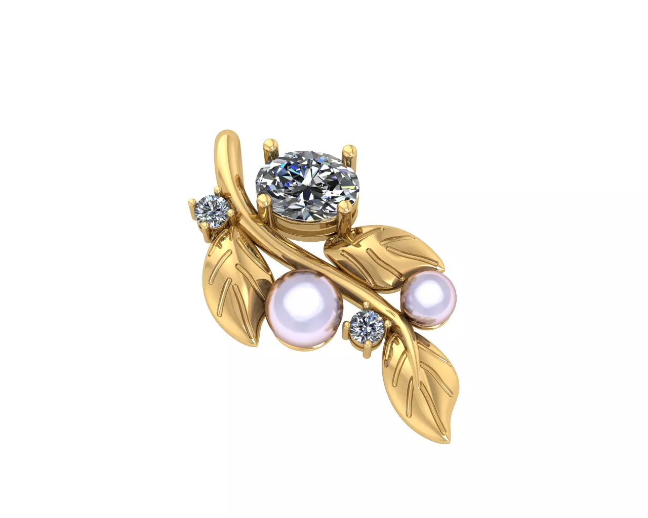 Diamond pendant 3d render 3D print model_3