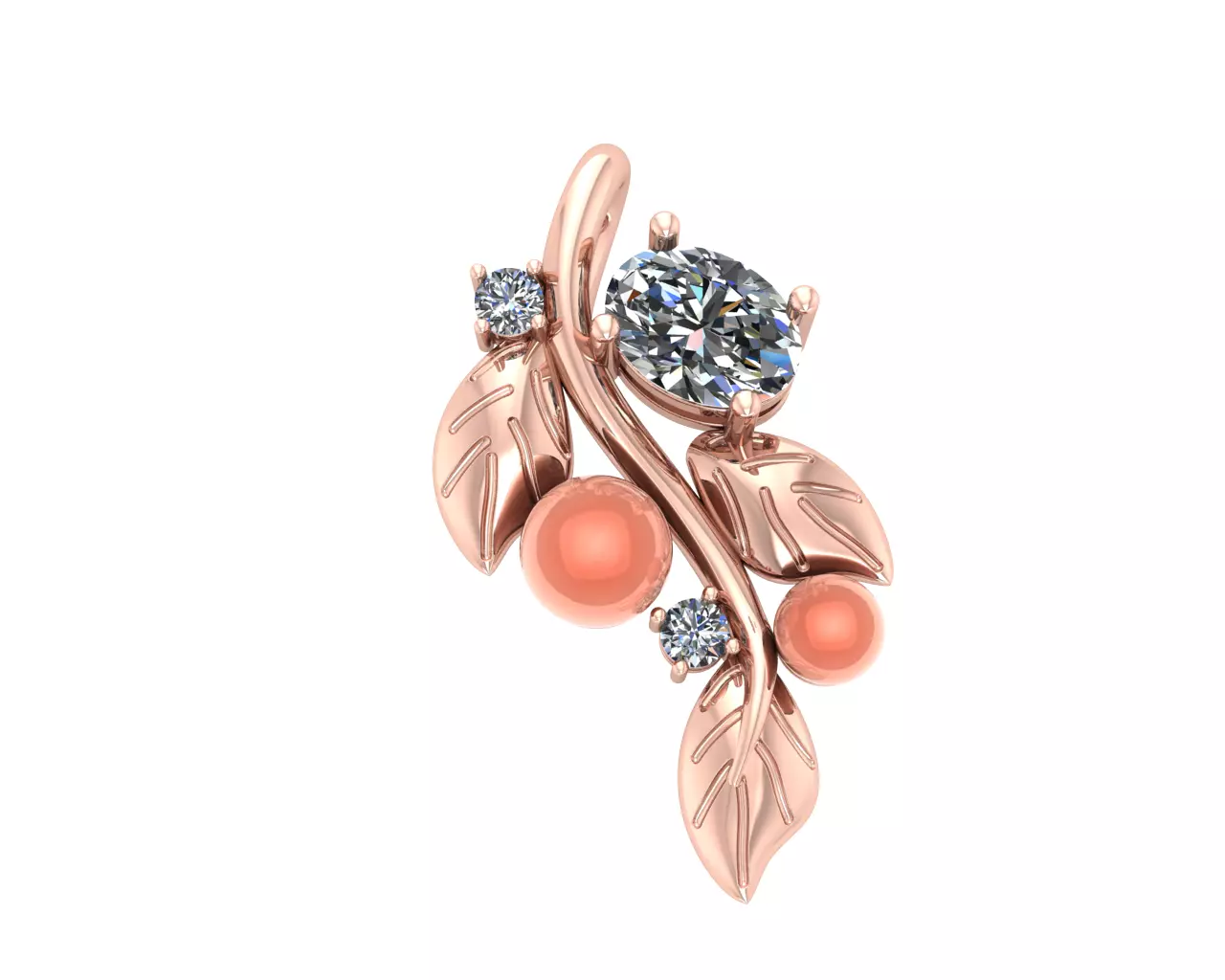 Diamond pendant 3d render 3D print model_2