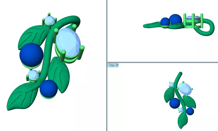 Diamond pendant 3d render 3D print model_8