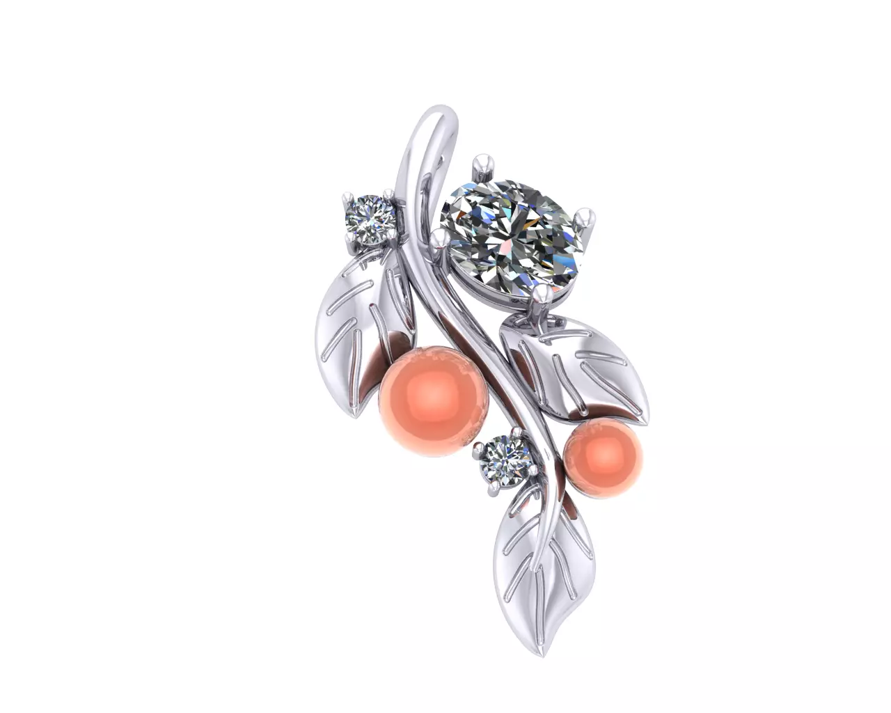 Diamond pendant 3d render 3D print model_1