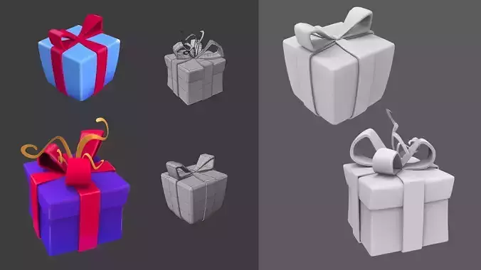 Gift box 3D model