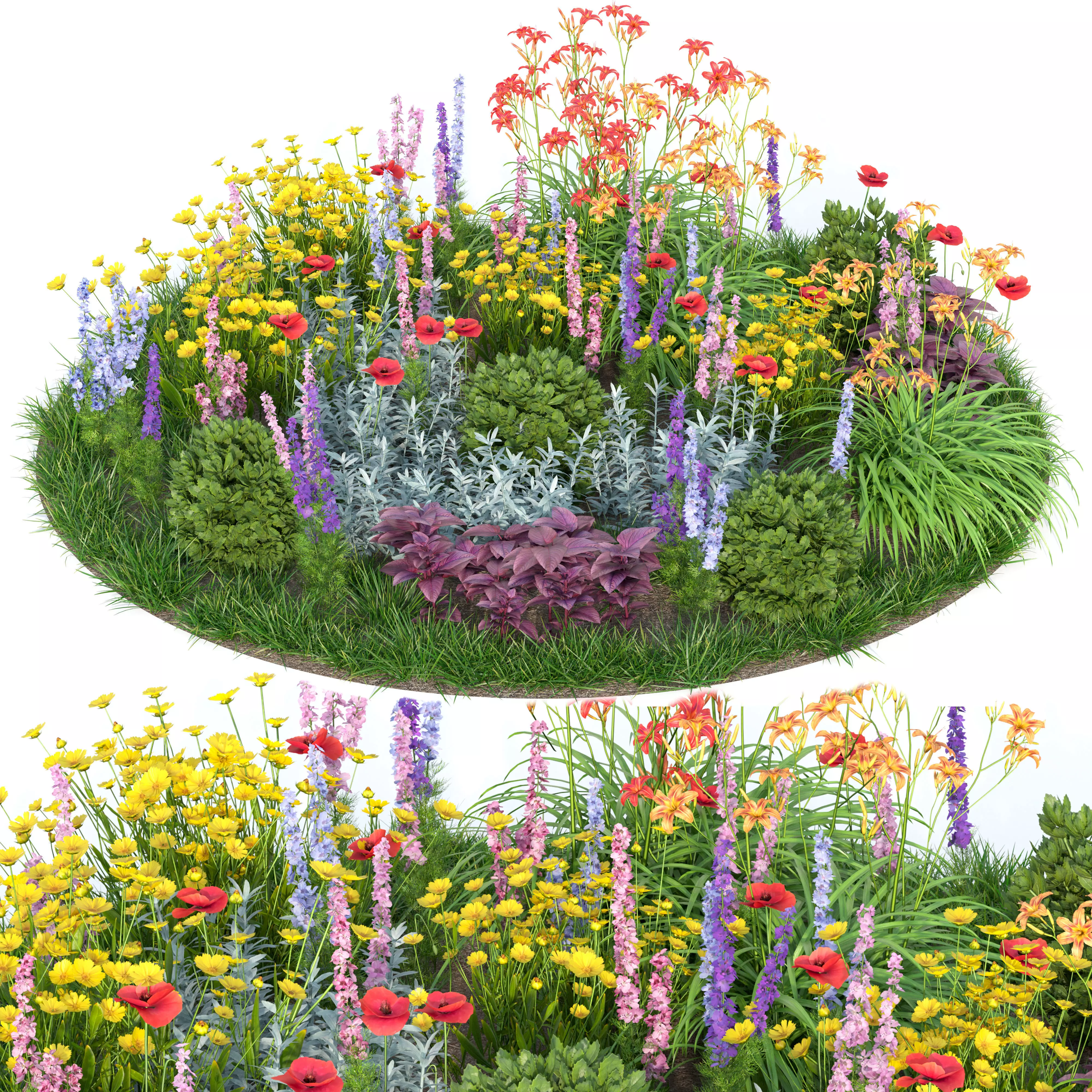 Flower bed 9 3D model