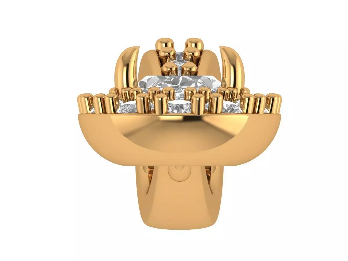 Oval Solitaire Pendant 3D print model_1