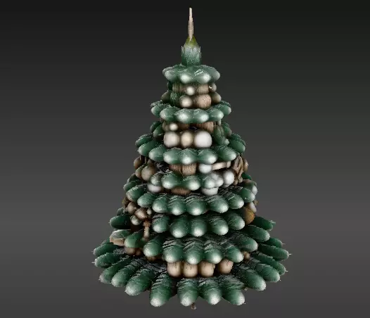 Christmas Tree 3D Model Holiday Print-Ready Festive Low-poly 3D model_4