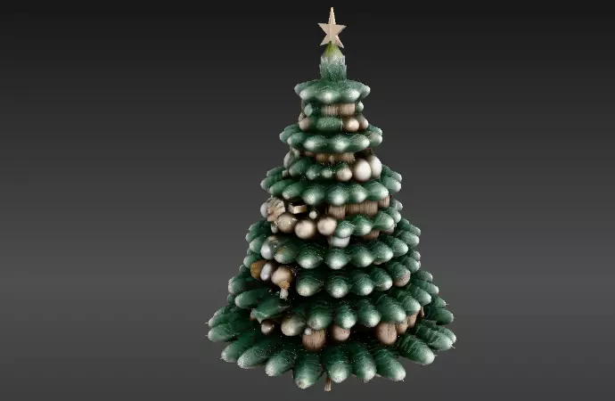 Christmas Tree 3D Model Holiday Print-Ready Festive Low-poly 3D model_7