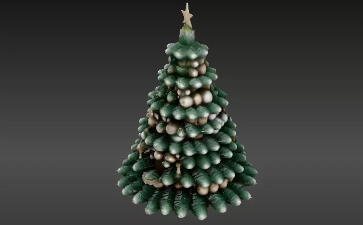 Christmas Tree 3D Model Holiday Print-Ready Festive Low-poly 3D model_9