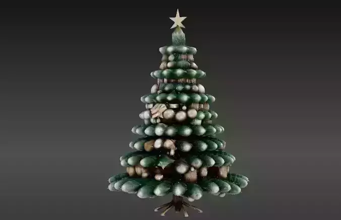Christmas Tree 3D Model Holiday Print-Ready Festive Low-poly 3D model Christmas Tree 3D Model Holiday Print-Ready Festive Low-poly 3D model