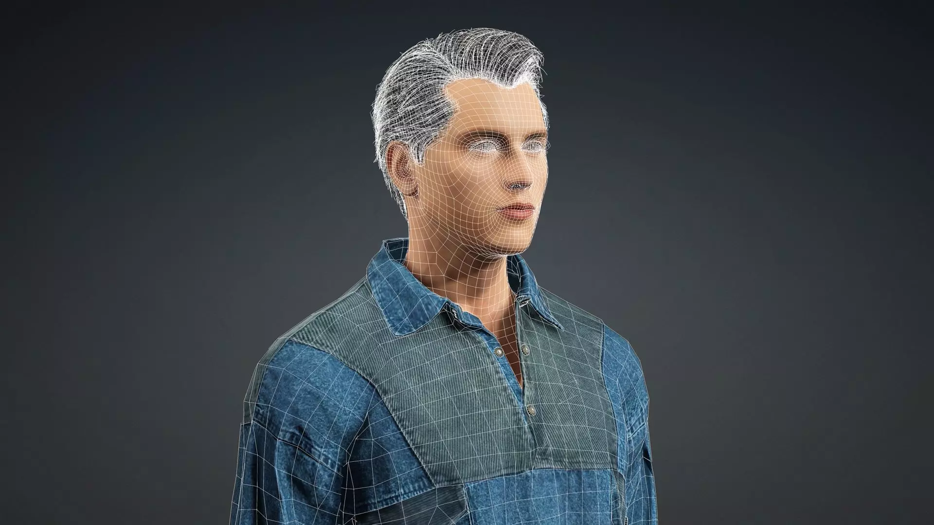 model of a realistic man 3D model_18