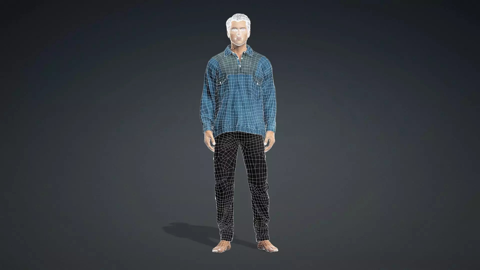 model of a realistic man 3D model_12