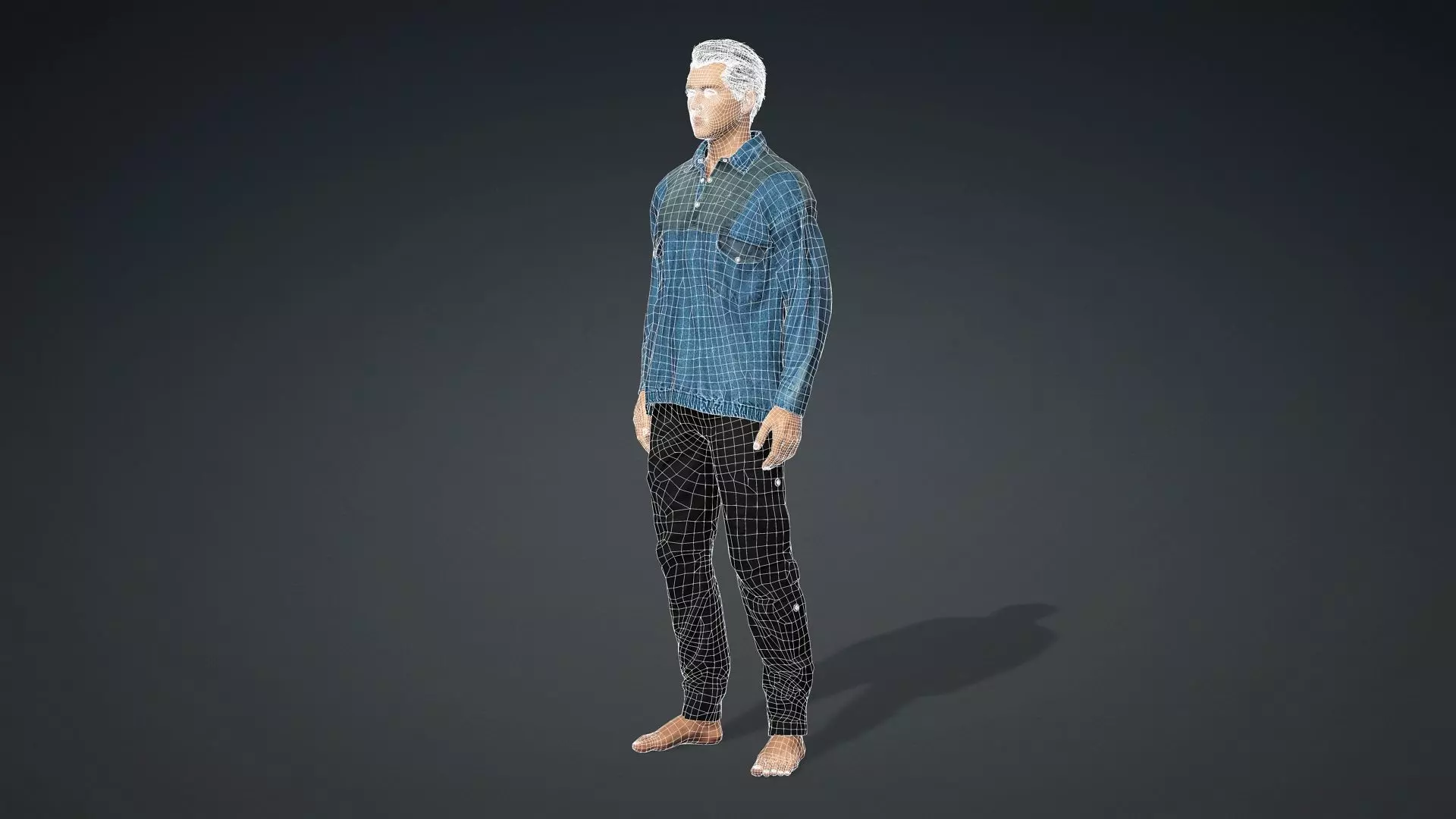 model of a realistic man 3D model_21
