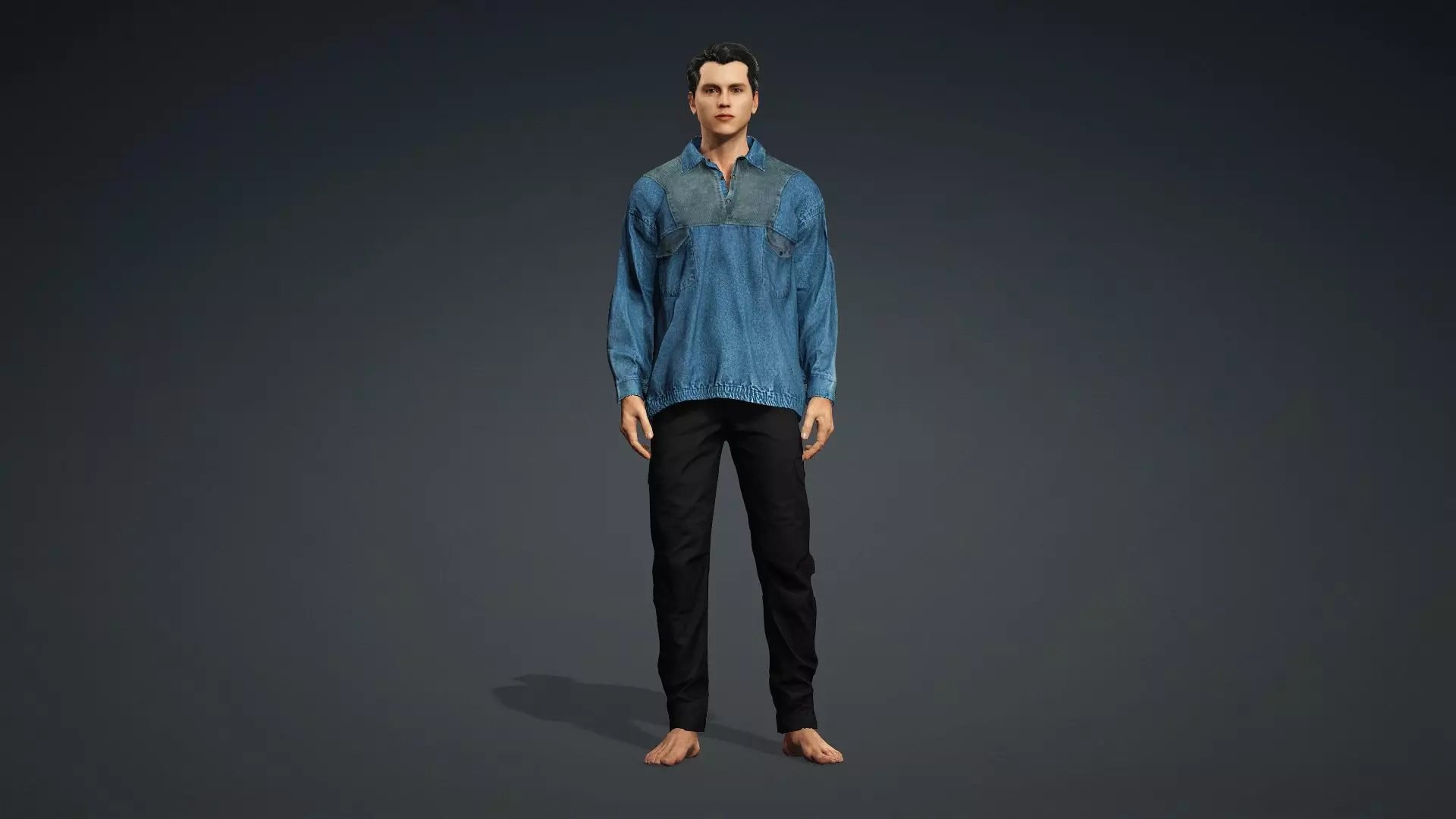 model of a realistic man 3D model_2