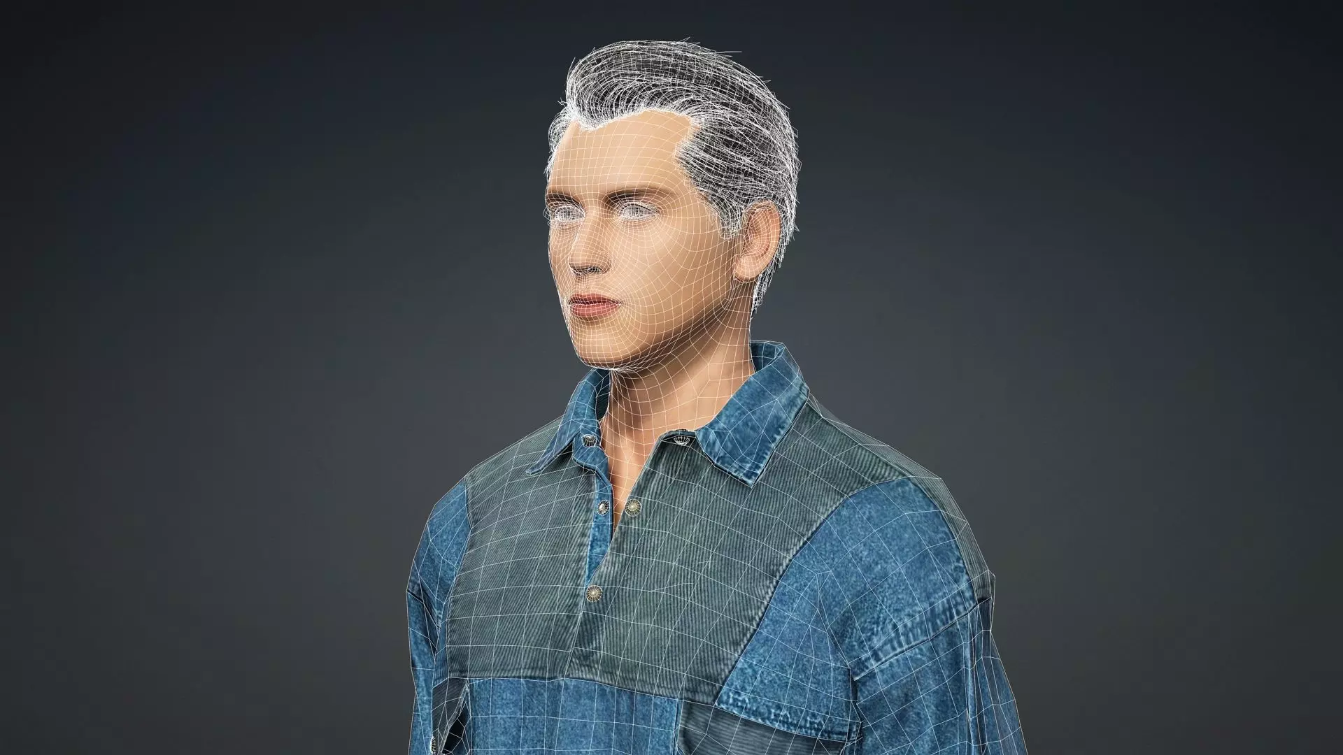 model of a realistic man 3D model_19