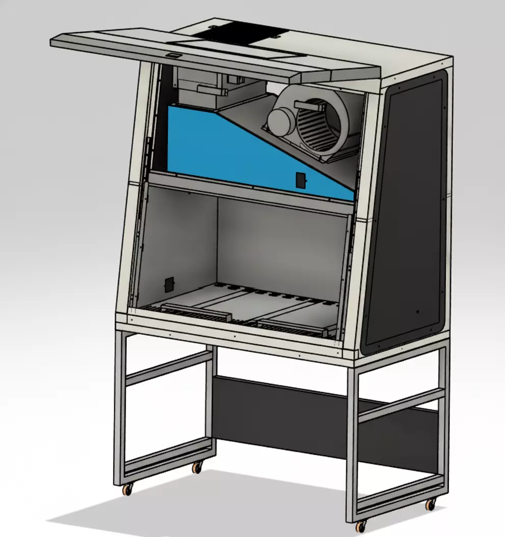 Biosafety Cabinet 4ft Vertical Laminar flow 3D model_1