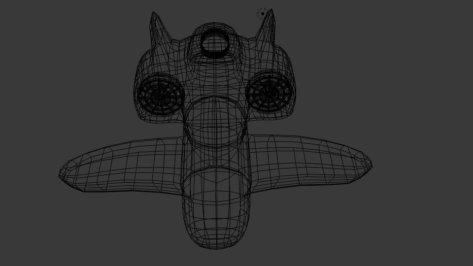 Cp Spaceship Fighter Low-poly 3D model_4