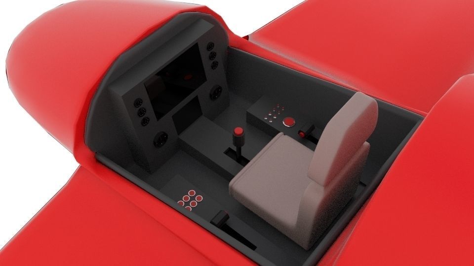 Cp Spaceship Fighter Low-poly 3D model_1