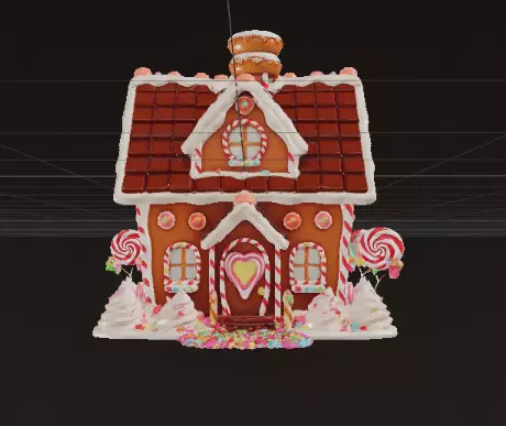 The 3D Gingerbread House Model 3D model_0