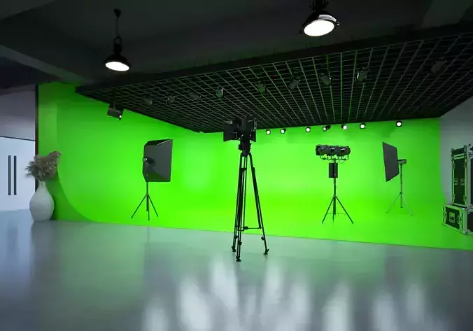 Lighting Studio Scene Low-poly 3D model