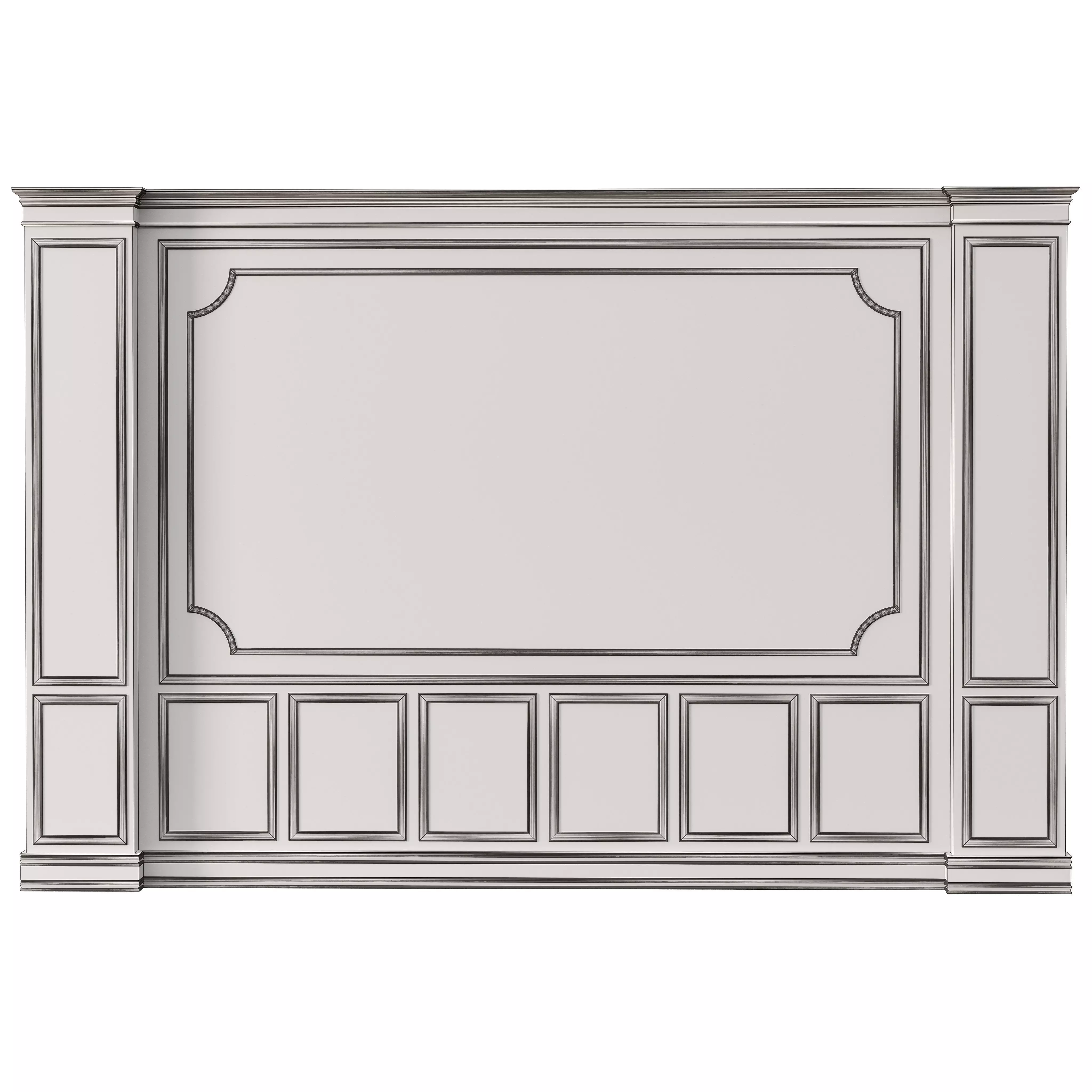 Classic 3D Wall Panel Elegant Design for Interior Decor 15 3D model_5