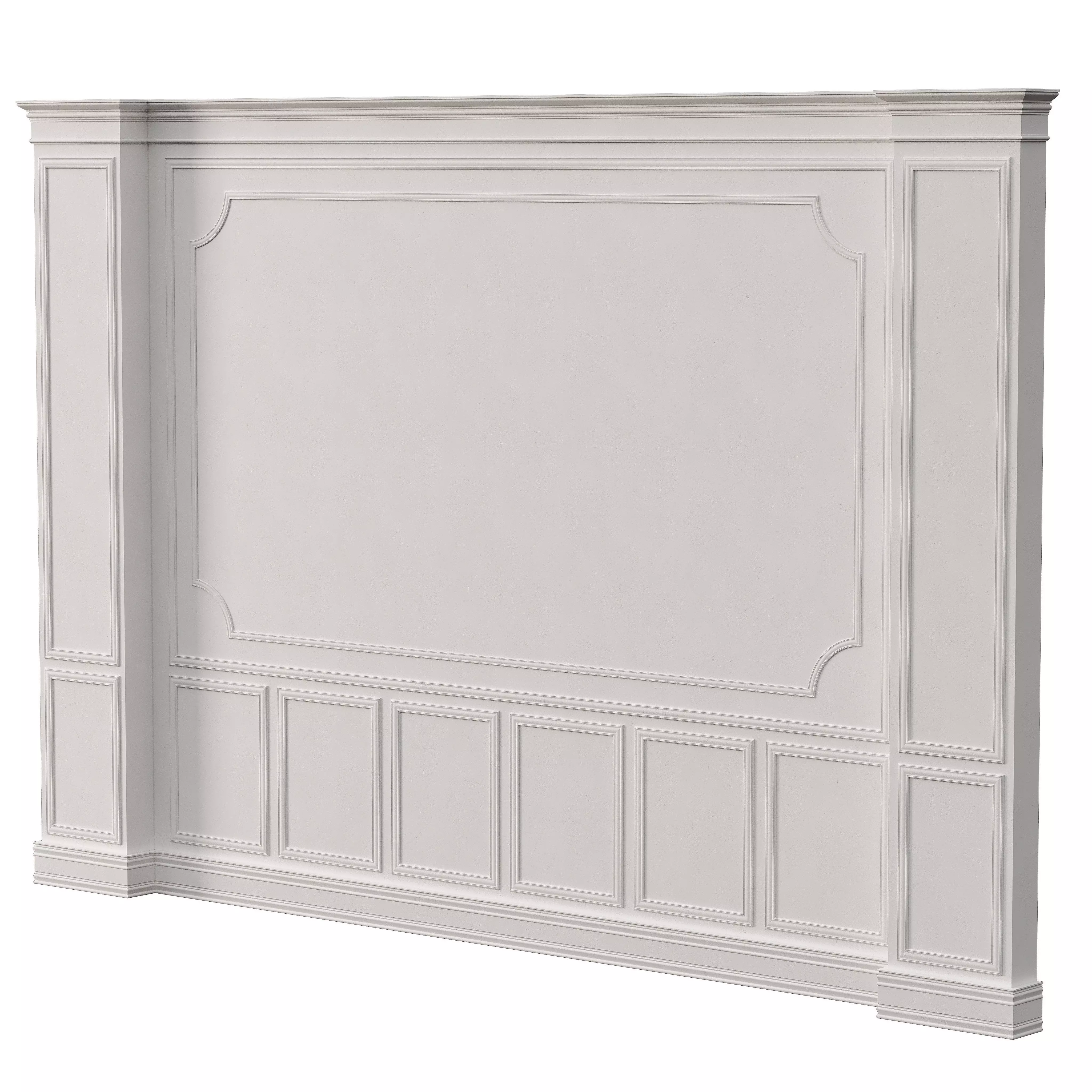 Classic 3D Wall Panel Elegant Design for Interior Decor 15 3D model_1