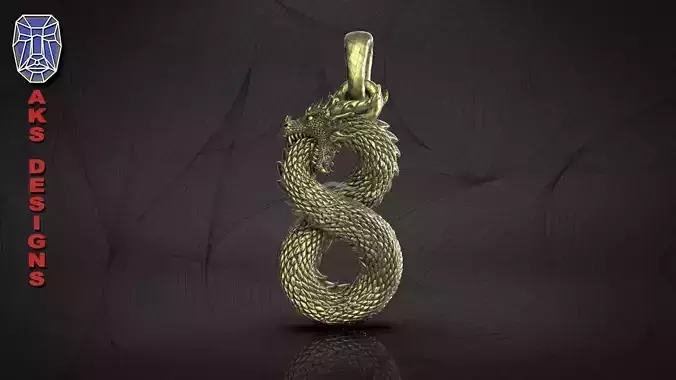 pendant jewelry dragon v184