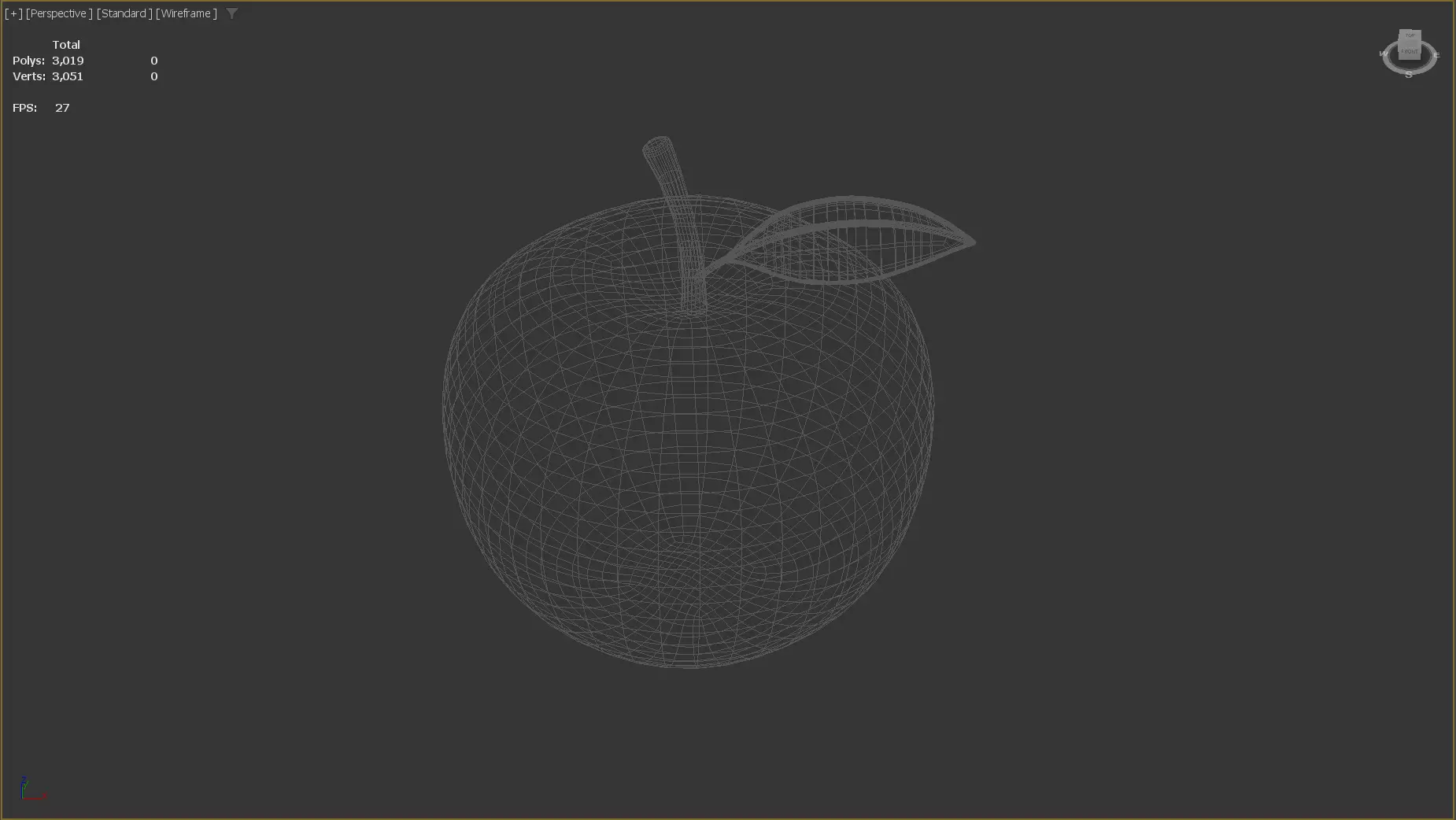 Stylized Low-Poly Apple Low-poly 3D model_16