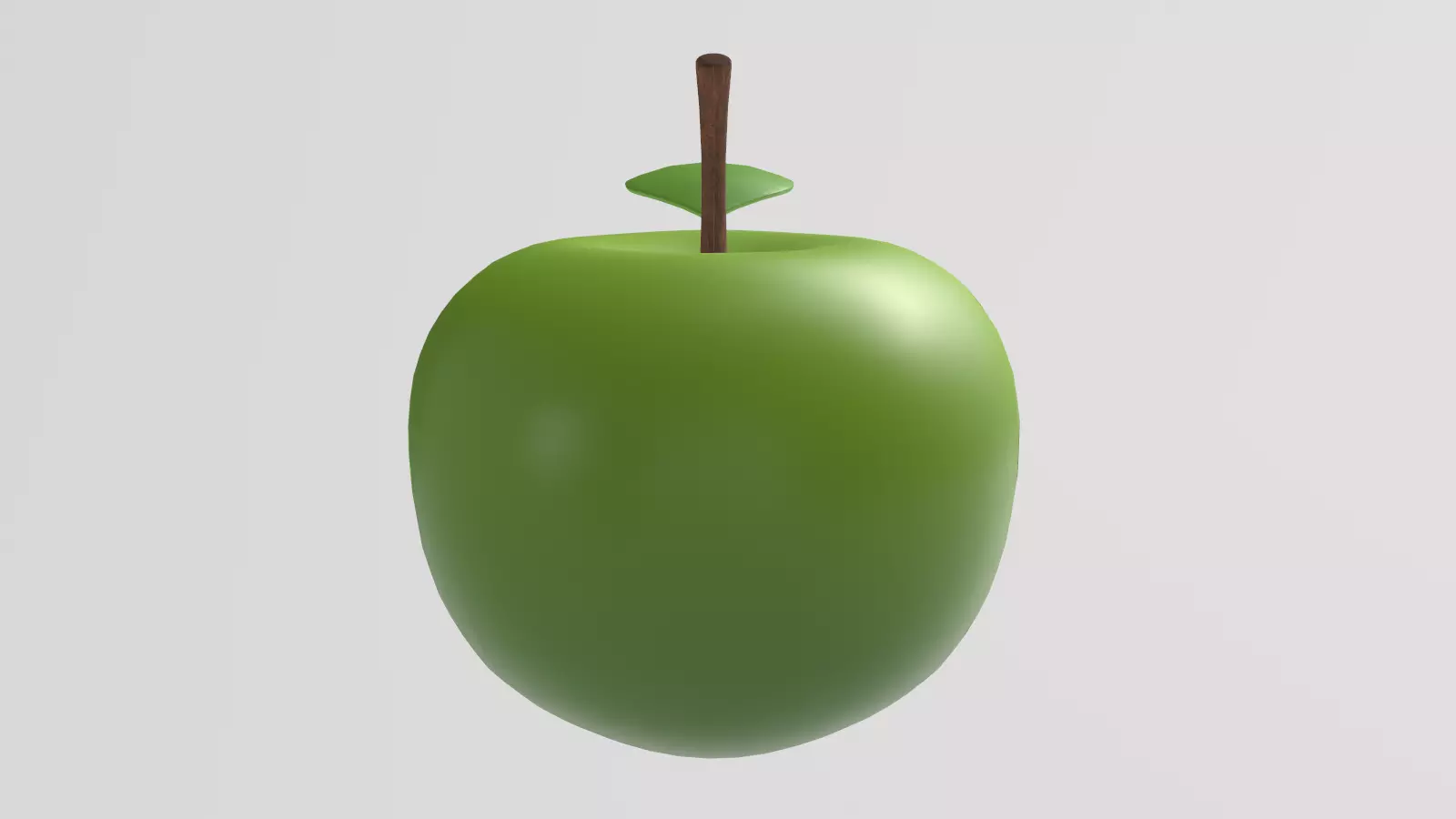 Stylized Low-Poly Apple Low-poly 3D model_12