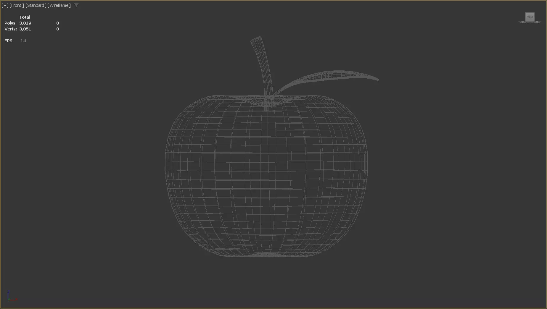 Stylized Low-Poly Apple Low-poly 3D model_15