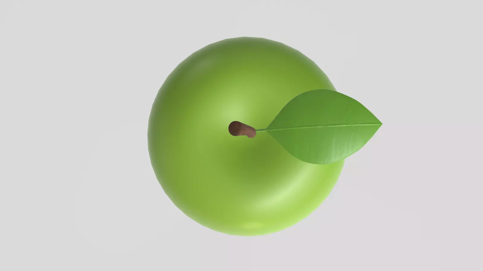 Stylized Low-Poly Apple Low-poly 3D model_13