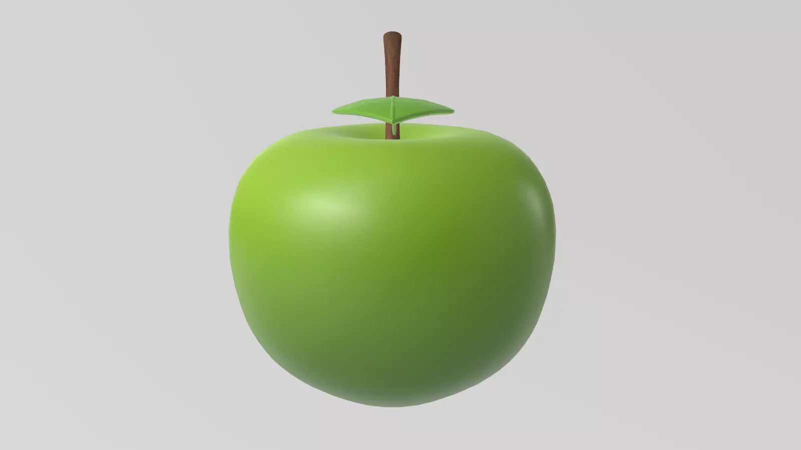 Stylized Low-Poly Apple Low-poly 3D model_10